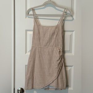 Abercrombie & Fitch Mini Gingham Wrap Dress